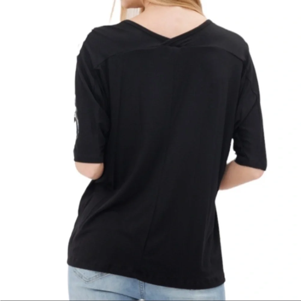 VOCAL Skulls Dolman Sleeve Top M black - Picture 4 of 8